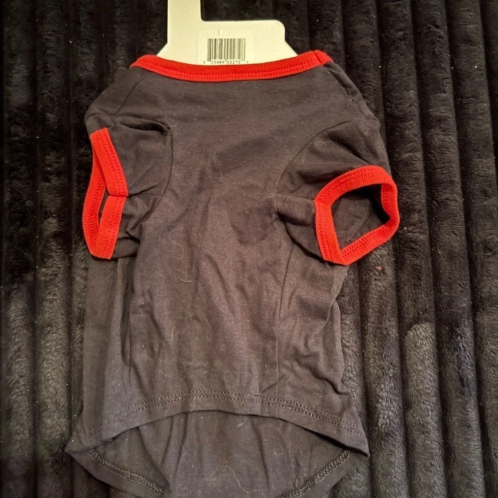 Star Wars Black and Red‎ Dog Tee - Merry Force Be With You - Size Medium